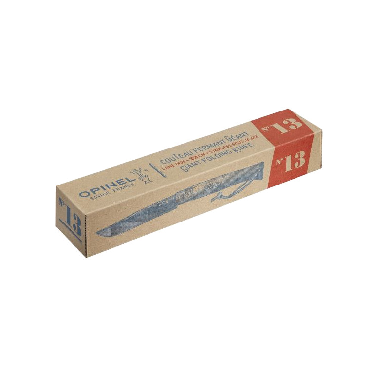 Opinel No 13 Stainless Steel Giant Folding Knife with Beechwood Handle - Image 2